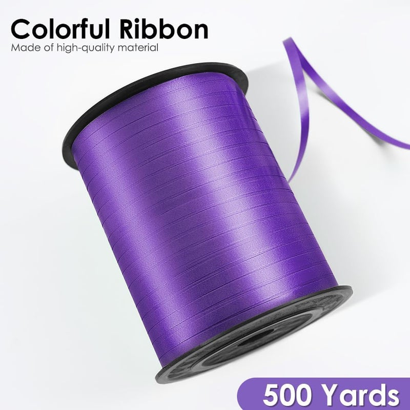 VISPAD Dark Purple Curling Ribbon, Balloon String 500 Yard for Gift Wrapping, Curly Ribbons, 3/16" for Florist Flower, St Patricks Day, Valentines Day - Image 2